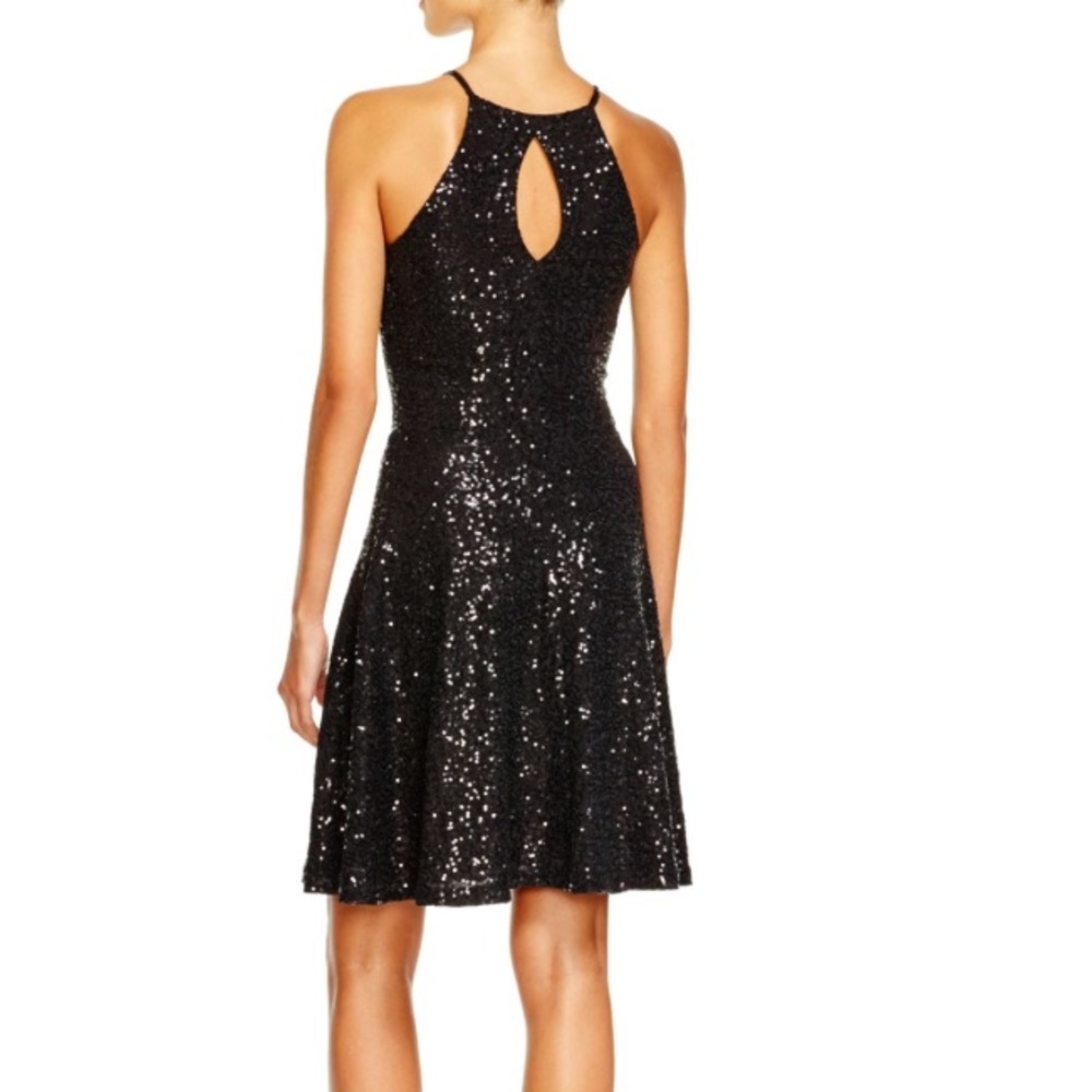 AQUA Black Sequin Dress - Picture 2 of 6